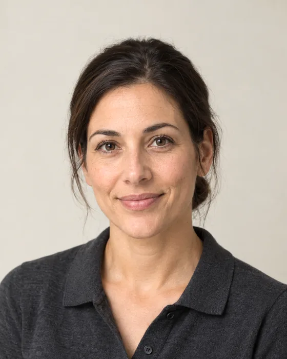 Mira Castellane, physiotherapist. A generated portrait made for this example site.